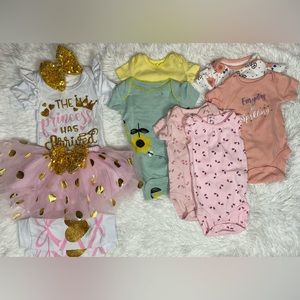 20 piece bundle newborn girl clothes plus accessories